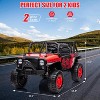 24V 2-Seater Kids Battery Powered Ride-On Truck Car with Remote, LED Lights, Music, Suspension & 2 Motors - 3 of 4