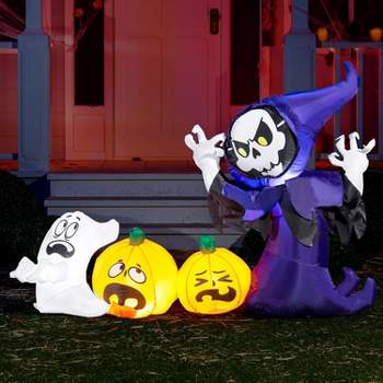 Joiedomi 6ft Halloween Inflatable Ghost Grim Reaper