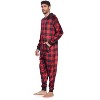 Ashford & Brooks Men's Adult Mink Fleece Hooded One-Piece Union Suit Pajamas - 3 of 4