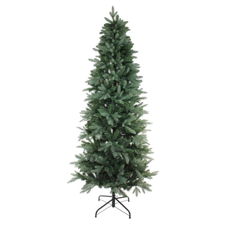 Northlight Real Touch™️ Green Slim Washington Frasier Fir Artificial Christmas Tree - Unlit - 7.5', 1 of 10