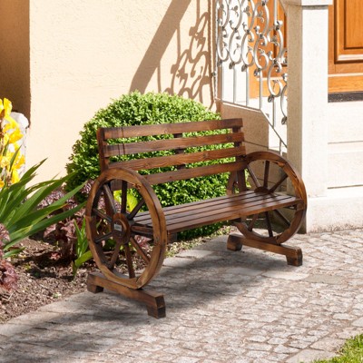 Karl Home | Wheel-inspired Fir Outdoor Bench