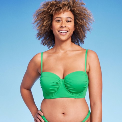 Women's Light Lift Shirred Cup Bikini Top - Shade u0026 Shore™ Green 38dd :  Target