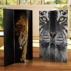 6" Double Sided Tiger Room Divider Orange - Oriental Furniture: Canvas, No Assembly Required - 4 of 4