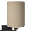 Franklin Iron Works Modern Swing Arm Wall Lamp Espresso Plug-In Light Fixture Tan Cylinder Shade for Bedroom Bedside Living Room - 2 of 4