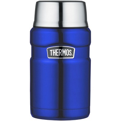 Thermos Stainless King Vacuum-Insulated Food Jar, 24 Ounce, Blue