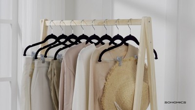 Gray Velvet Heavy-Duty Non-Slip Skirt Hangers with Adjustable Clips, 20-Pack