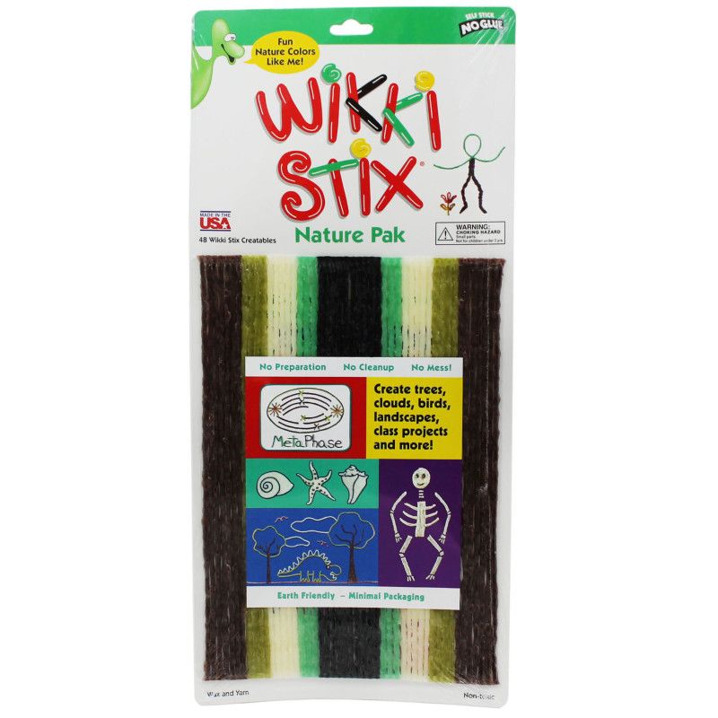 Wikki Stix Wikki Stix, Nature Colors, Pack of 48, 1 of 2