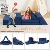 Kids Couch, 8PCS Modular Play Couch for Boys Girls, Child Sectional Fort Building Sofa, High Density Convertible Foam Cushions for Playroom Bedroom - 4 of 4
