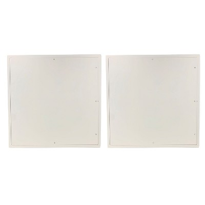 Acudor UF-5000 30 x 30 Inch Universal Flush Mount Access Panel Door Service Hatch with Stainless Steel Cam Latch & Concealed Hinge, White (2 Pack)