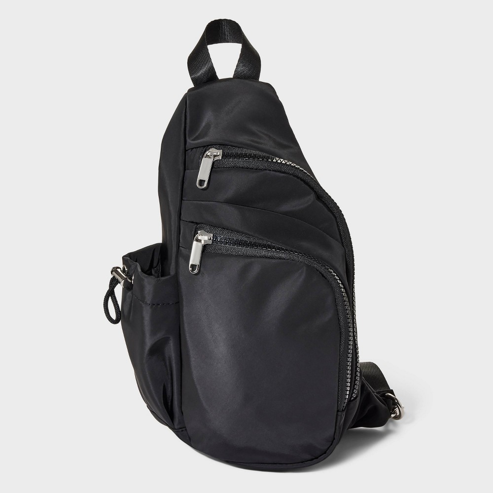 Photos - Travel Accessory Flap Sling Crossbody Bag - Wild Fable™ Black