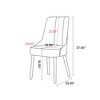 POVISON Contemporary Upholstered Dining Chairs Set of 2, High Back Side Chairs, Gray - 4 of 4