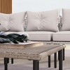 Resenkos 5-Piece Rattan Patio Furniture Set, Outdoor Sectional Furniture, - 4 of 4