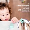 Geddy's Mom: Watch Your Mouth: Dusty Aqua - 3 Pack - USB Charger Child Safety Covers - 3 of 4