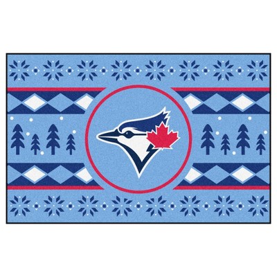 MLB Toronto Blue Jays 19"x30" Holiday Sweater Rug - Light Blue