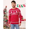 Coolmee Men's Ugly Xmas Sweater Funny Knit Christmas Sweater Long Sleeve Crewneck Holiday Pullover Unisex Gift - 3 of 4