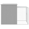 vidaXL Sturdy and Durable Chicken Cage with Run, Constructed from Galvanized Steel, Ample Space, Weather-Resistant and Easy Access - Light Grey - 4 of 4