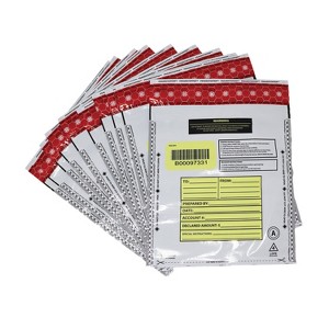 Nadex Coins™ Tamper Evident 9-Inch x 12-Inch FRAUDSTOPPER™ Bank Deposit Bags (100 Pack, Opaque) in White - 1 of 4