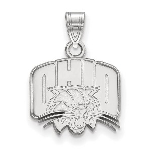 Black Bow Jewelry 14k White Gold Ohio Bobcats NCAA Small Pendant - 1 of 3