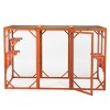 LAOTIES Large Wooden Outdoor Cat House,Weatherproof Cat Enclosure with Perches And Lockable Door for Indoor And Outdoor Use - 4 of 4