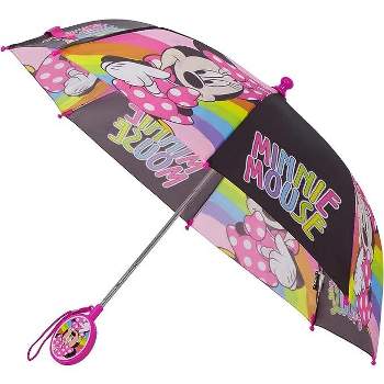 Disney Minnie Mouse Girls Umbrella - Pink/Black