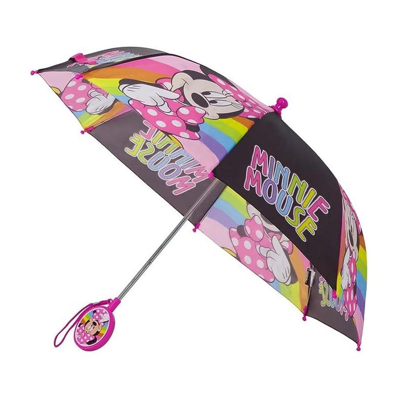 Disney Minnie Mouse Girls Umbrella - Pink/Black, 1 of 5