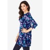 Roaman's Women's Plus Size Boatneck Ultimate Tunic With Side Slits - 4 of 4