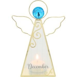 Pavilion Gift Company- December - 6.5" Angel Tealight Candle Holder Religion Birthday Zodiac Birthstone Gift - 1 of 4