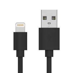 Just Wireless 3' TPU Lightning to USB-A Cable - Black