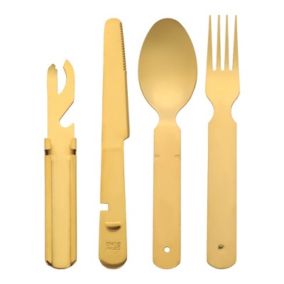 REGALWOVEN Stainless Steel Flatware Set 1 Set 4 Pcs