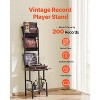 VEVOR Record Player Stand, 5 Tiers Tall Vinyl Record with Charging Station & USB Ports, Holds up to 200 Albums, Turntable Stand, Black - 3 of 4