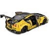 Nissan Skyline GT-R (R35) Liberty Walk Body Kit 2.0 RHD Yellow with Black Hood and Top 1/18 Diecast Model Car by Solido - 4 of 4