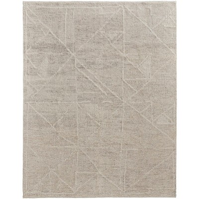 Alford Modern Solid Ivory/Tan Area Rug