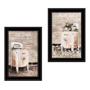 Gulches (Laundry Room) Framed Wall Art, Modern Home Decor 2 Piece Vignette for Living Room, Bedroom & Farmhouse Wall Decoration by Billy Jacobs - 1 of 4