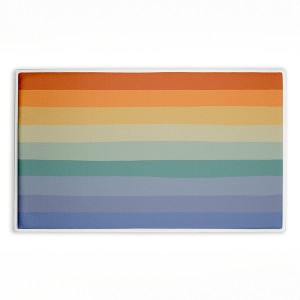 Stupell Industries Rainbow Stripes Gradient Printed Plush Bath Mat And Bath Rug, Design By Darlene Seale, 18"X30" - 1 of 4