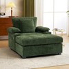 Vynxaria Modern Oversized Chair with Ottoman,Chenille Fabric Sofa Bed,Accent Chair Comfy Sofa with Cupholders and USB Charging - 2 of 4