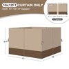 Aoodor 4-Panel Gazebo Replacement Curtains, Patio Privacy Sidewalls with Double Zipper, Replacement for Outdoor Gazebo Canopy (Curtain Only) - 3 of 4