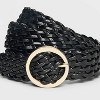 Women's Oval Center Bar Buckle Belt - A New Day™ Black - 3 of 3