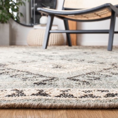 Handwoven Blue and Black Wool Kilim Runner Rug