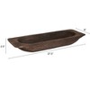 Storied Home Decorative Paulownia Wood Tray Bowl, Brown - 2 of 4