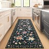 Floral Rug, Washable Low-Pile Rug for Kitchen & Hallway, Easy-Clean Non-Slip Mat to Enhance Comfort in Bedroom - 2 of 4