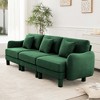 VASIP Boucle Fabric 3-Seater Sofa, Shell-Shaped Armrests & Self-Wrapped Cylindrical Legs, for Living Room & Apartment,Beige - 3 of 4