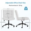 NicBex Adjustable Office Chair with Wheels,Modern Armless Computer Chair with Lumbar Support,Swivel Linen Desk Chair for Adult,Student - 3 of 4