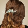 Unique Bargains Women's Bride Wedding Rhinestone Hair Combs 4 Pcs - 2 of 4