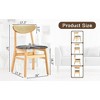 Kumasinova Modern Minimalist Stylish Dining Chairs,Set of 2/4/6,PU Cushioned Armless Chairs for Kitchen&Dining Room,Solid Rubberwood Frame - 3 of 4