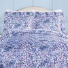 Collections Etc Monet Watercolor Inspired Plisse Ruffled Edge Pillow Sham Gender Neutral Blue - 2 of 2