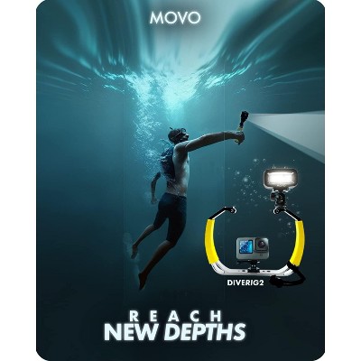 Movo XL Aluminum Diving Rig with Yellow Rubberized Handgrips and LED Light