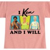 Girls' - Barbie - I Ken And I Will Fitted Short Sleeve Graphic T-Shirt - 2 of 4