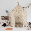 3 Sprouts Kids Recycled Fabric Play Tent - Checkerboard Beige - 2 of 4