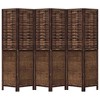 vidaXL Room Divider 6 Panels Dark Brown Solid Wood Paulownia - 4 of 4