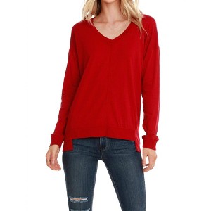 Women's Rib Mix Step Hem Tee - bobi - 1 of 2